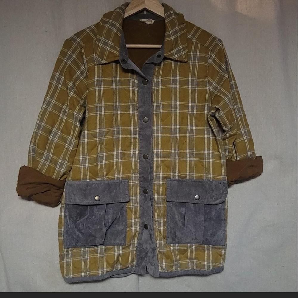 Hem & Thread Mustard Quilted Jacket